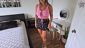 omg my hot stepmom let me blast cum all over her huge tits and curvy body lol