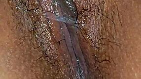 Latina milf squirts real orgasm with cum dripping on wet pussy lips