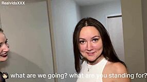 Wife and girlfriend bend over for intense foursome pounding