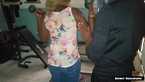 oh man... gym instructor can't resist fuckin this big ass 45yo's horny pussy with bbc