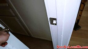 Glasses Latina Stepteen Bent Over Monster Cock Hardcore