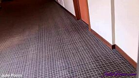 Blonde and brunette lesbians lick each other's wet pussies in a steamy hotel room!