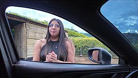 Helping a cute petite Latina teen leads to risky outdoor public quickie anal pounding 18+