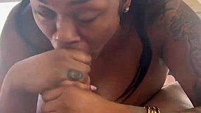 Ebony Pigtails Beg for Sloppy BBC Pull and Suck