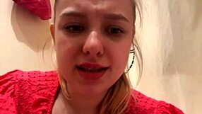 Teen BBW Blonde Fucks Deep in Public Changing Room