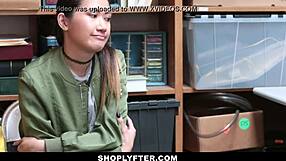 Jade Noir steals then bends for officer's monster cock doggystyle cumshot