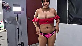 Latina Wife Sucks Neighbor's Monster Cock Deep in Her Throat