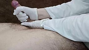 private nurse milks cum donation in clinic handjob