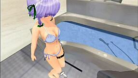 MMD fetish misadventures unfold in steamy bathroom scene