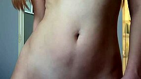 Step Sis Strips Petite Shaved Pussy Fingers Dildo Orgasm in Front!