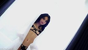 Vanessa Moon Brunette Babe Takes Messy Cumshot on Pussy After Hardcore Ride