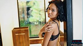 whoa, check out amazing ebony teen noel monique stripping her petite shaved body