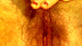 Hairy Pussy Rubbing Leads to Intense Masturbation and Cum