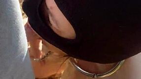 Slave Maid Dressed Trained Exhibited Outdoor Roughly