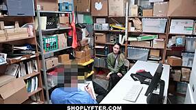 Jade Noir steals then bends for officer's monster cock doggystyle cumshot