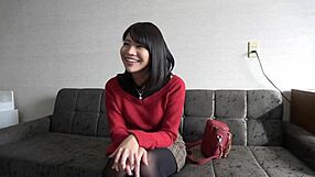 blindfolded japanese college girl loses control in intense skirt play