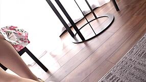 muscular japanese girl's huge tits and ass bounce wildly in bed