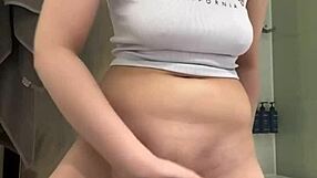 Hotel room extreme pussy fingering to wet orgasm