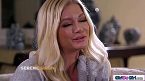 Stepdaughter's tongue dives into stepmom's pussy licking her to memory bliss