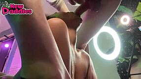 Black Daddy Face Fucks Cute Ebony Slut Deep with Monster Cock