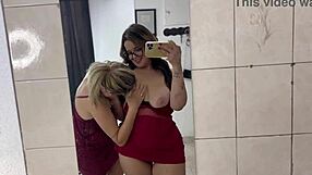 caught stepsis bianca masturbating mirror, fucked her wet pussy hard