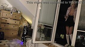 Hot Girls Flash Boobs and Naked Asses in Thongs at Halloween Party