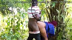 HORNY African BBW Wife Takes MONSTER COCK Bent Over In Bush Missionary Wet PUSSY Pound!