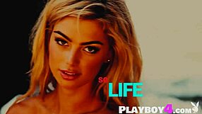 Does Sexy Big Tits Blonde Milf's Beach Strip Reveal Her Hot Naked Curves?