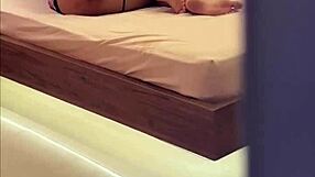 caught my busty stepmom super hot in her room milking me dry behind his back