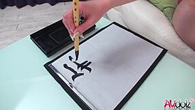 Renka Shimizu Jerks Cock with Handjob and Leg Rub Uncensored