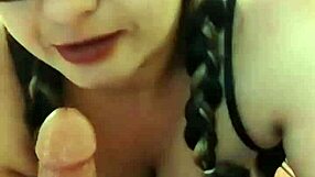 oops her sloppy deepthroat in glasses on knees blows me away again