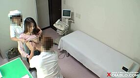Hidden Cam Catches Japanese Doctor groping Patient's Tits in Hospital Exam.