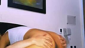 young neighbor shyly seduces older man in her room