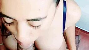 mi homemade vid sucking his cock hard then doggystyle creampie and cumshot straight in my mouth!