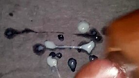 Teen Jerks Ebony Monster Cock Close-Up Cumshot