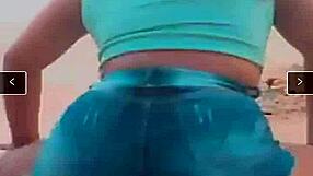 vagabunda shakes her funk in that tiny wedged short