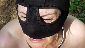 Slave Maid Dressed Trained Exhibited Outdoor Roughly