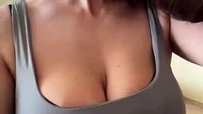 Wife Flashes Her Huge Natural Tits And Thick Nipples For Everyone