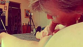 granny blue gives you this personal pov of her deepthroating your cock nice and slow