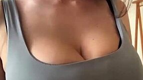 Wife Flashes Her Huge Natural Tits And Thick Nipples For Everyone