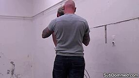 Bound Babe Chokes on Cock in Rough BDSM Domination