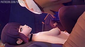 Mona Battles Hilichurl's Monster Cock in Missionary POV