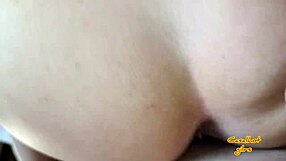 She bends over bare for that raw vaginal creampie