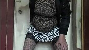 BISEXUAL CROSSDRESSER MARK SLIPS INTO HEELS AND STOCKINGS SHYLY AT HOME