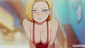 android 18 deepthroats cock like a pro slut!
