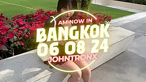 skinny asian ass stretched anal then creampied outdoors