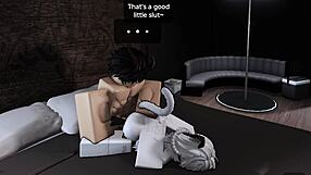 Horny Roblox Catgirl Begs Bent-Over Doggystyle Pussy Creampie