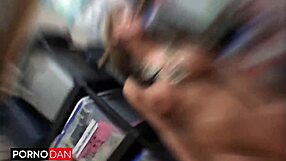 Cocksucking latina vicki chase takes creampie from five dicks at orgy