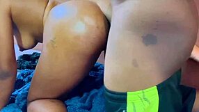 18yo teen bent over doggystyle takes boyfriend's hot cumshot load deep