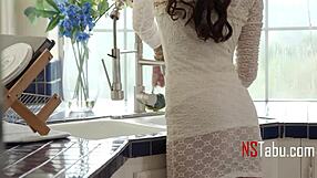 stepmom's shaved pussy waits, will you lick it before fucking me hard?